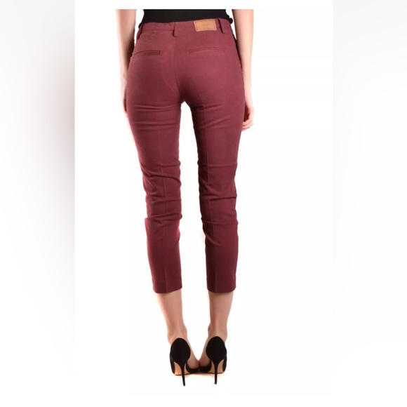 Alysi Bordeaux Pants size 26 in burgundy Made in Italy - Picture 3 of 11